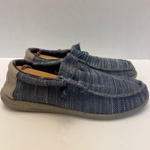 Hey Dude Wally Sox Steel Blue Grey Men's Size 12
